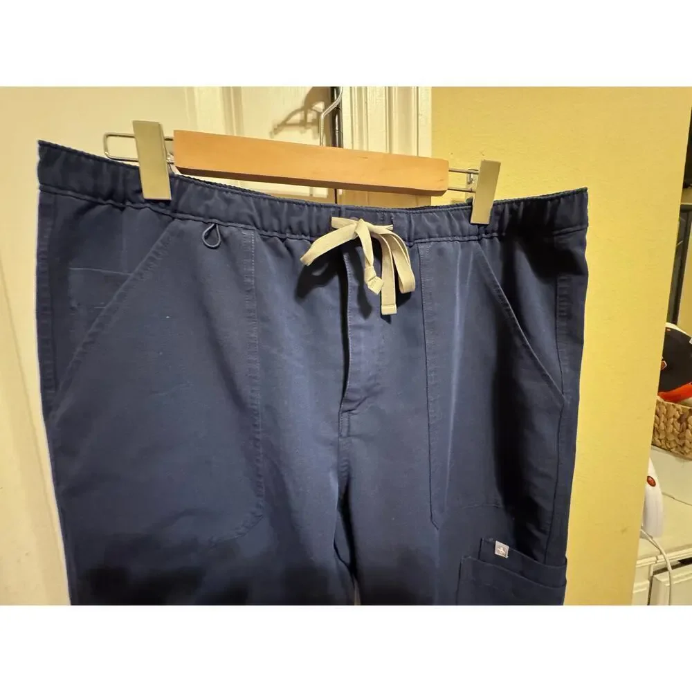 Figs Men's Navy Blue Cairo Cargo Medical Scrub Pants Sz L